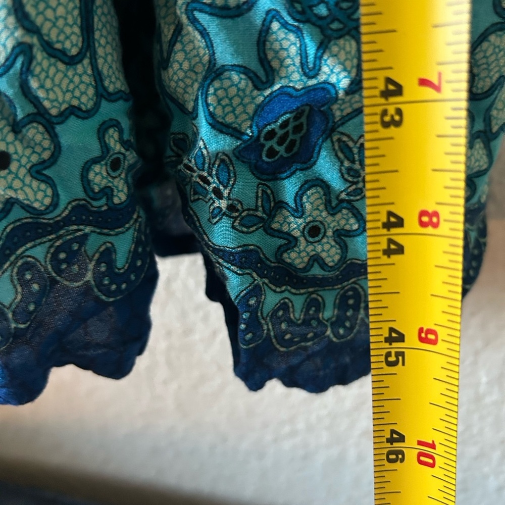 Unbranded Blue Rayon V Neck Stretch Maxi Medium Dress Fairy Mermaid Y2K - Picture 10 of 10